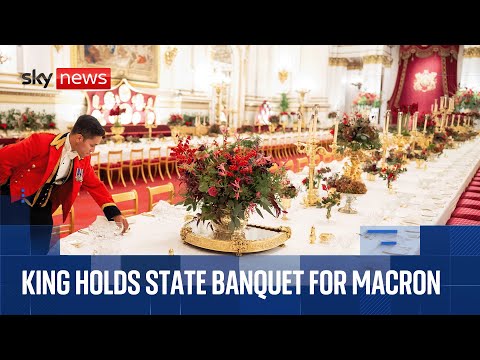 King Charles holds state banquet for President Macron
