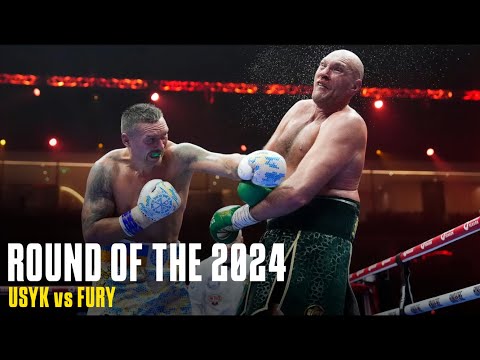 ROUND OF THE 2024 🤩 USYK vs FURY – ROUND 9 #ringmagazine