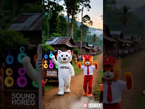 Aku suka nonton sound horeg kucing joget sound system #soundhoreg #ai #kucing
