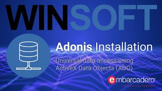 Installing Winsoft Adonis Universal Data Access Components