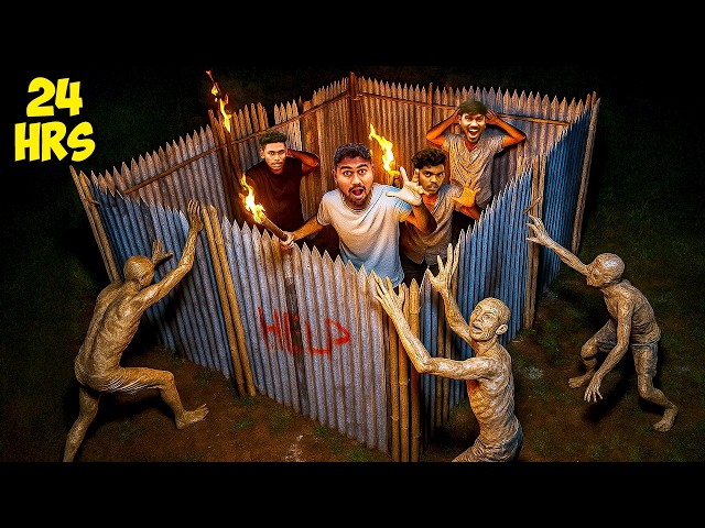 Surviving 24 Hours in a Zombie Shelter Challenge | Mad Brothers