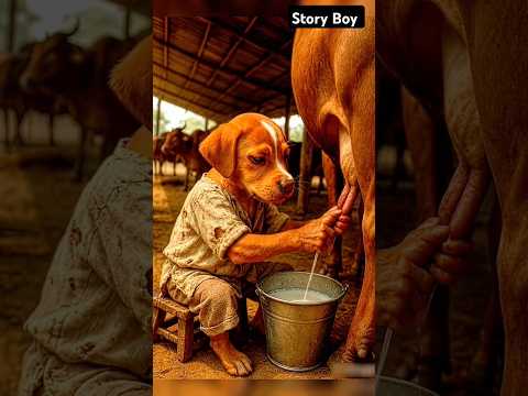 Small Dog Puppy Hard Working 😳 | #ai | #aishorts | #ytshorts | #trending | #cartoon | #puppy