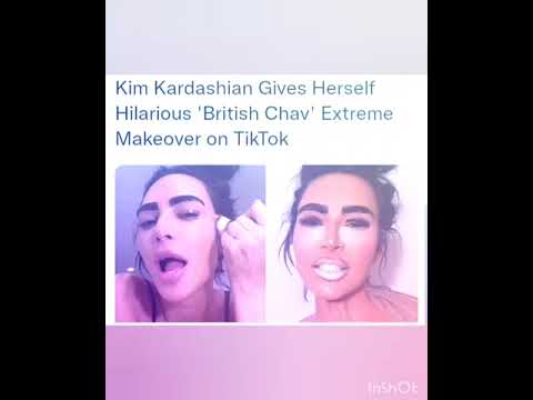 Kim Kardashian Gives Herself Hilarious 'British Chav' Extreme Makeover on TikTok