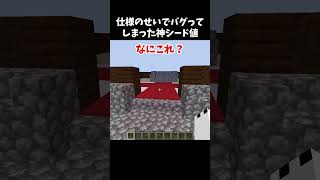 仕様のせいでバグってしまった神シード値～マイクラ #shorts #minecraft