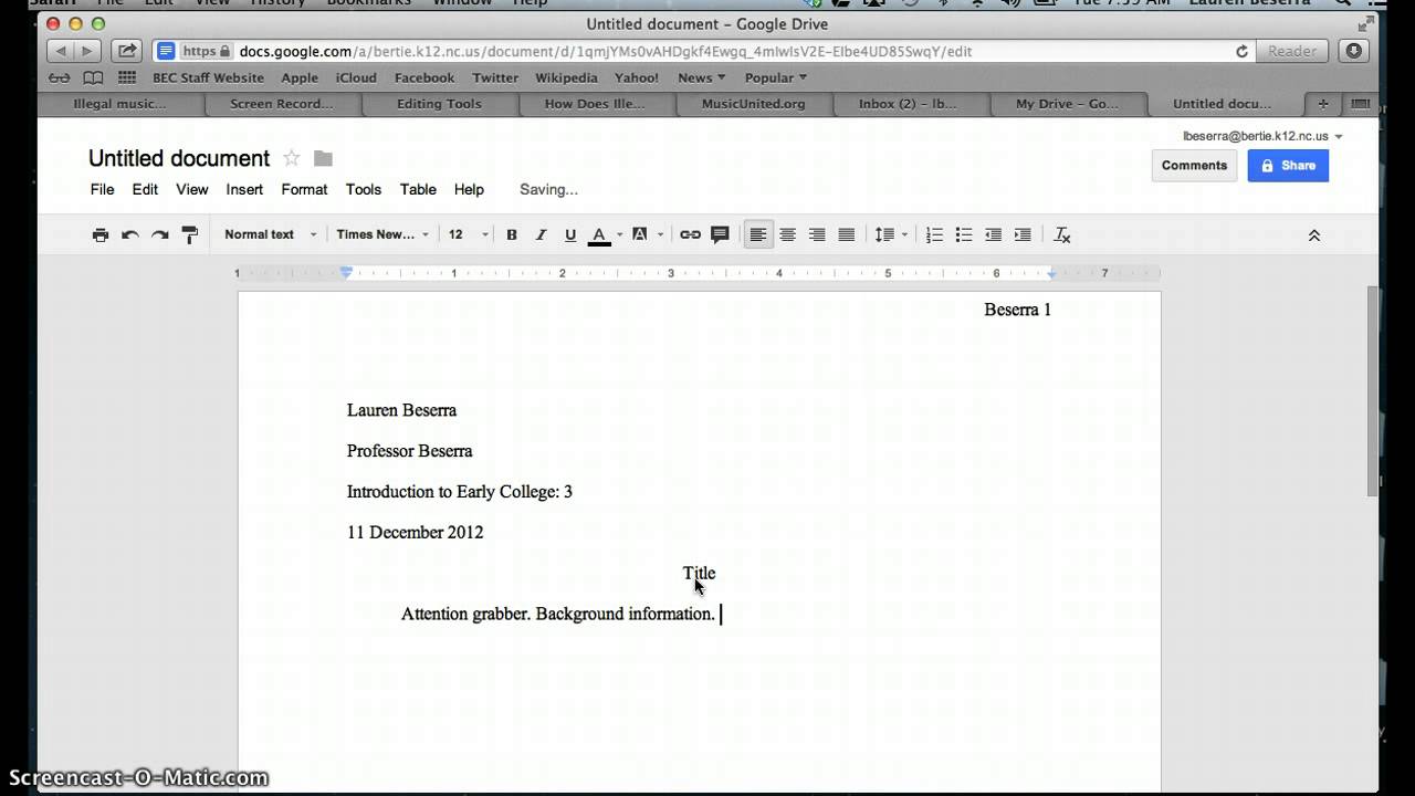 how-to-set-up-a-document-in-mla-format-in-google-docs-youtube