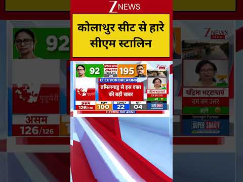 CM Stallin Lost: कोलाथुर सीट से हारे सीएम स्टालिन
