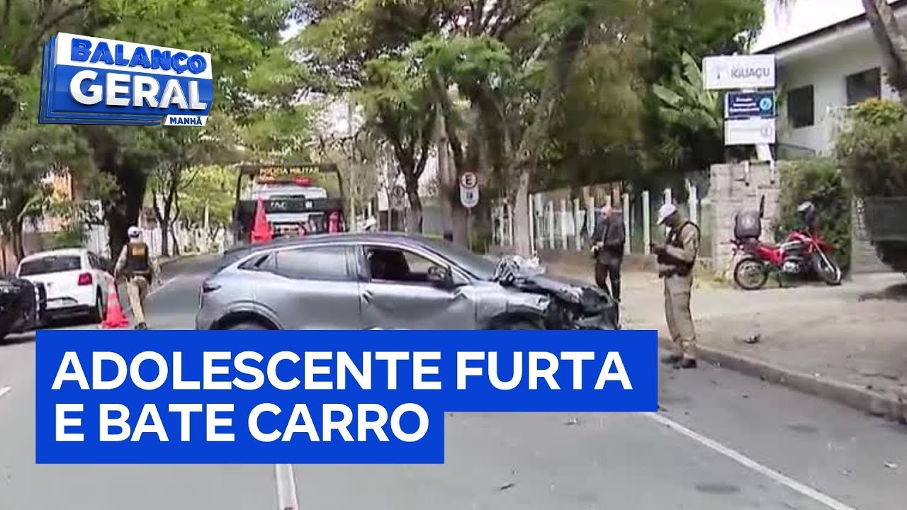 Jovem de 17 anos furta carro de luxo e provoca acidente em Curitiba (PR)