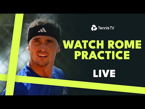 COMING UP LIVE: Alexander Zverev Practices In Rome Ahead Of His Semi-Final