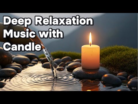 428Hz Healing Violin Flute Deep Relaxation Music with Candle Water Sounds for Stress Relief Eps107