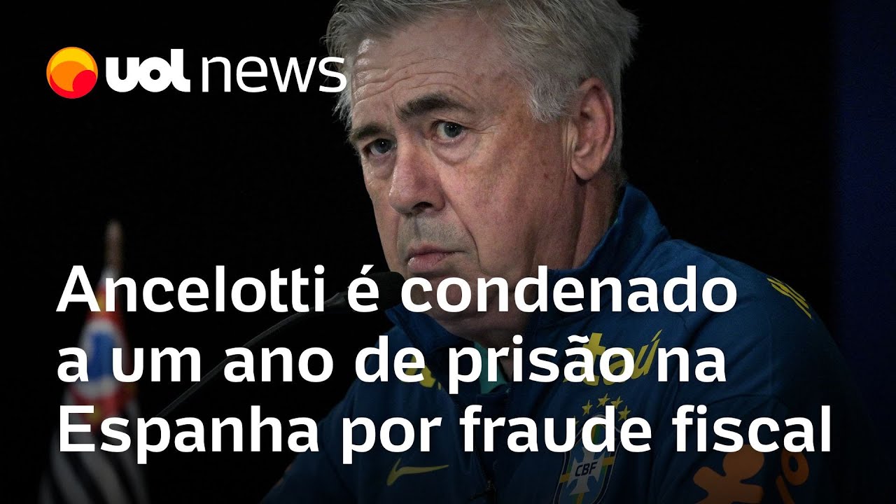 Carlo Ancelotti é condenado a um ano de prisão na Espanha por fraude fiscal