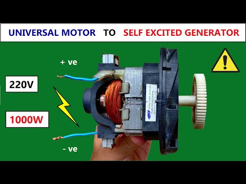 220v, 1000 Watt Universal Motor to Self Excited Generator (Vacuum Motor)