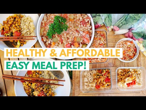 CHEAP EASY VEGAN MEAL PREP TO GET BACK ON TRACK & GET FIT