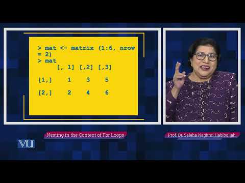 Nesting in the Context of For Loops | Statistical Computing in R | STA636_Topic188