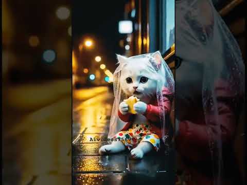 kitten brought a gift for mother #youtube #facts #aivideo #moralstories