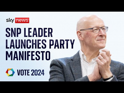 Watch live: SNP Leader John Swinney launches the SNP’s Westminster election manifesto