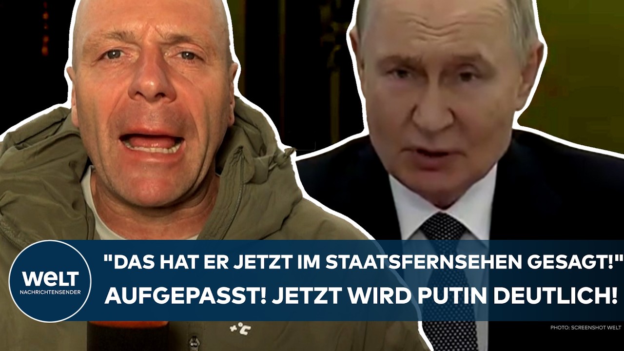 UKRAINE-KRIEG: "Das hat er jetzt im Staatsfernsehen gesagt!" Aufgepasst! Jetzt wird Putin deutlich!