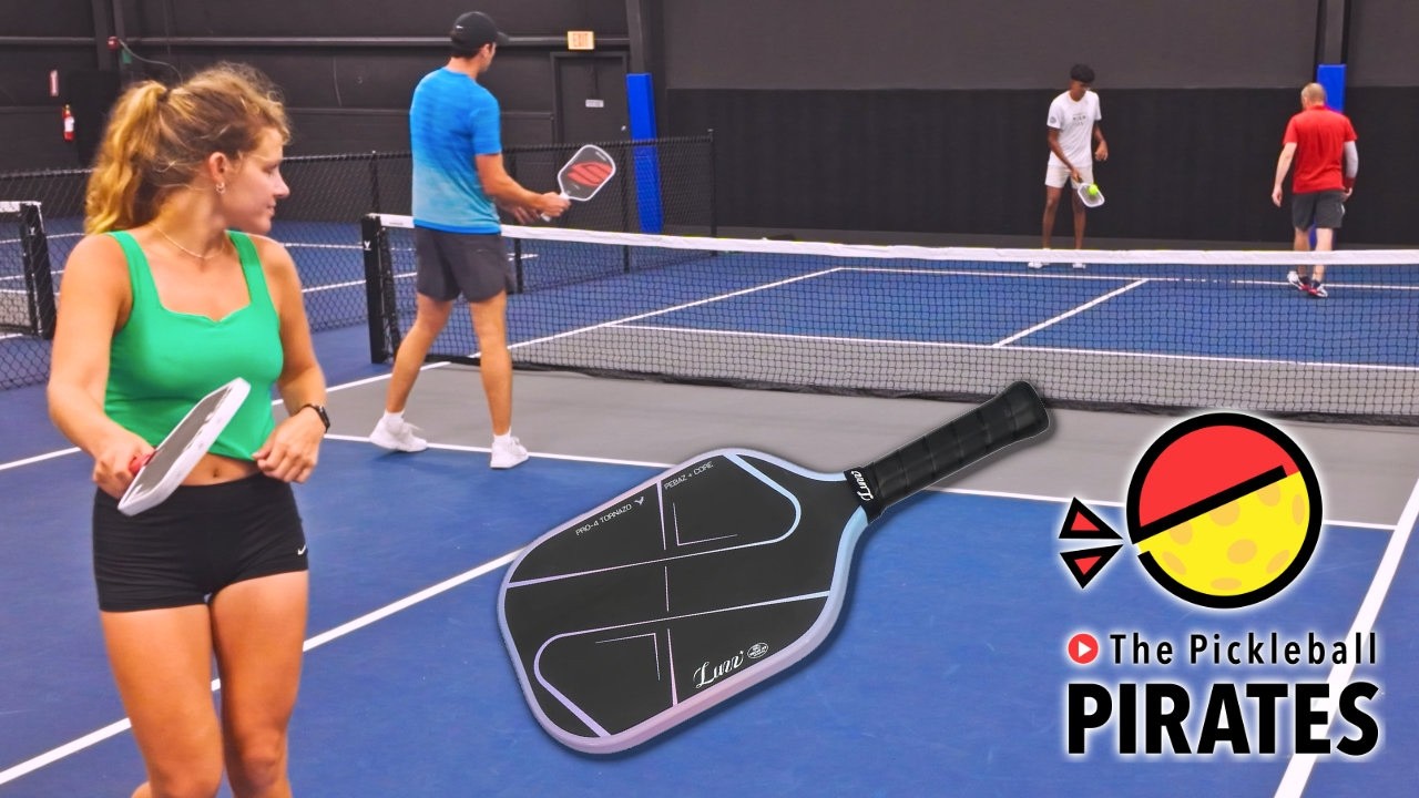 Trying LUZZ Tornazo in Mixed vs Men's Doubles Pickleball