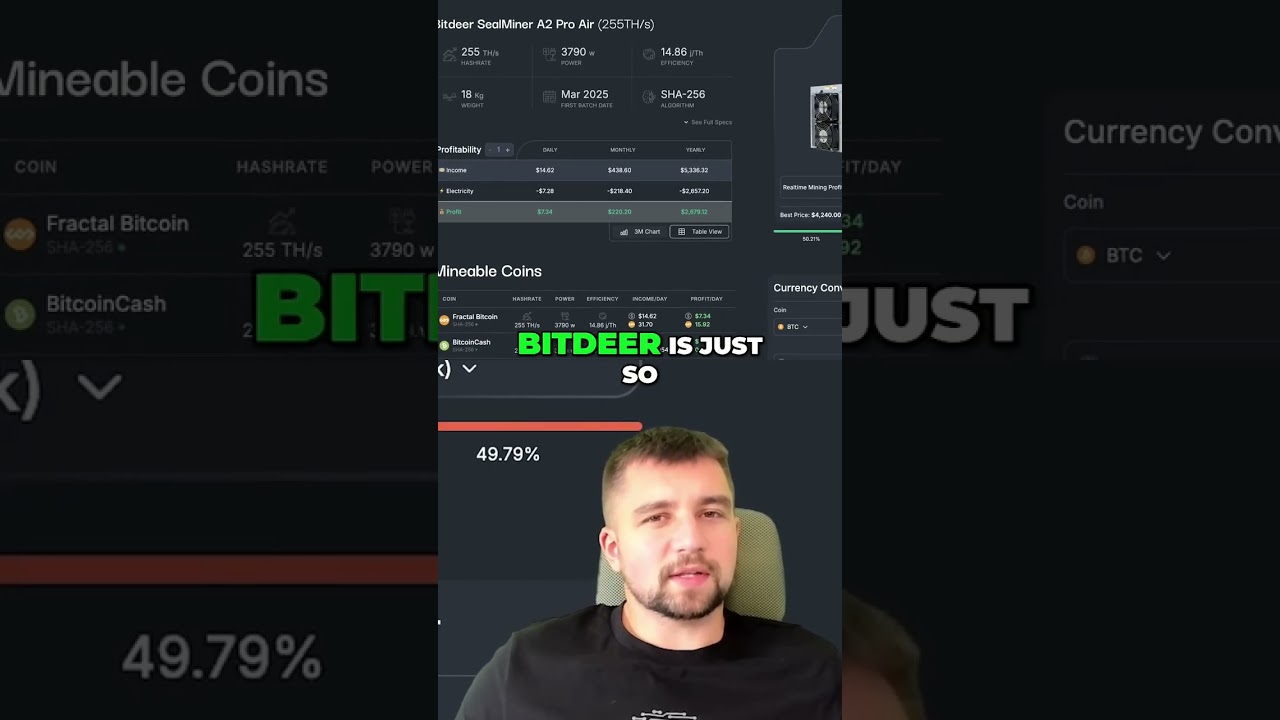Bitdeer SealMiner A2 Pro: Is It Worth The Hype? Numbers Revealed! shorts
