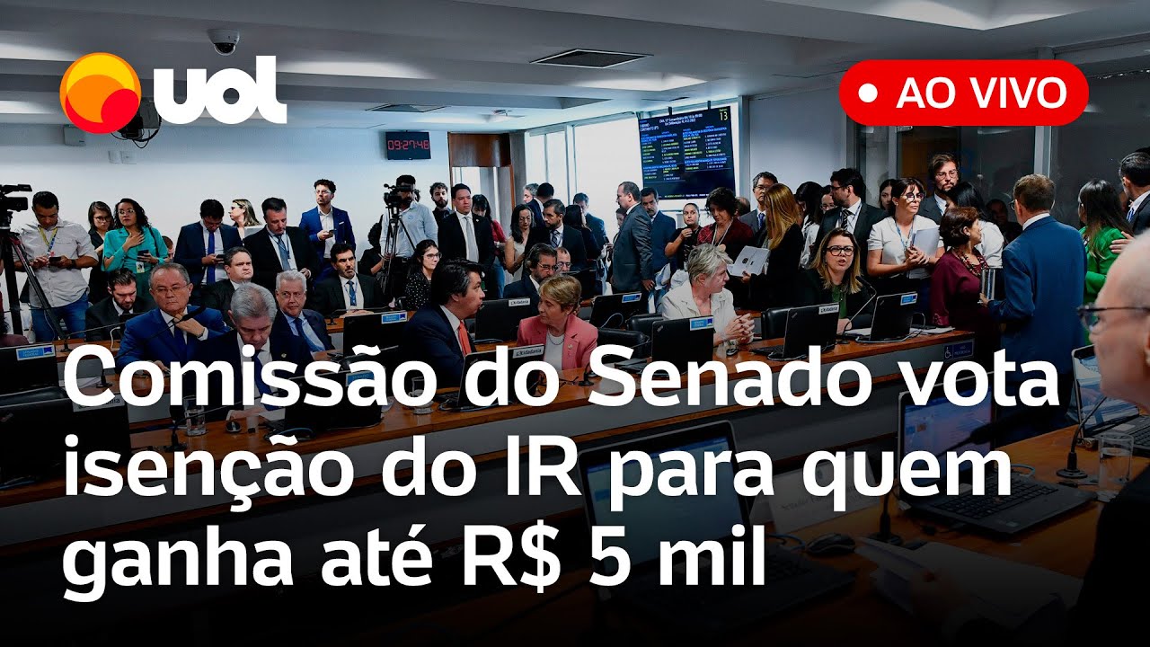 Imposto de Renda Comissão do Senado vota isenção do IR para quem ganha até R$ 5 mil ao vivo TV Online Imposto de Renda Comissão do Senado vota isenção do IR para quem ganha até R$ 5 mil ao vivo