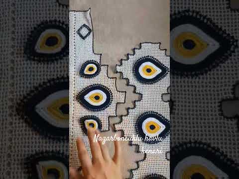 Nazarboncuklu havlu kenari #nazarboncugu #havlukenarimodelleri #çeyiz #çeyizhazırlıkları