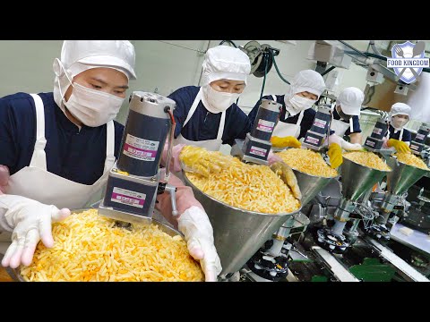 치즈반 떡반! 모짜렐라 치즈떡볶이 & 치즈 떡볼 대량생산 /식품 공장 - Cheese Tteokbokki Mass Production Food Factory
