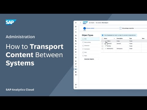 How to Transport Content Between Systems: SAP Analytics Cloud