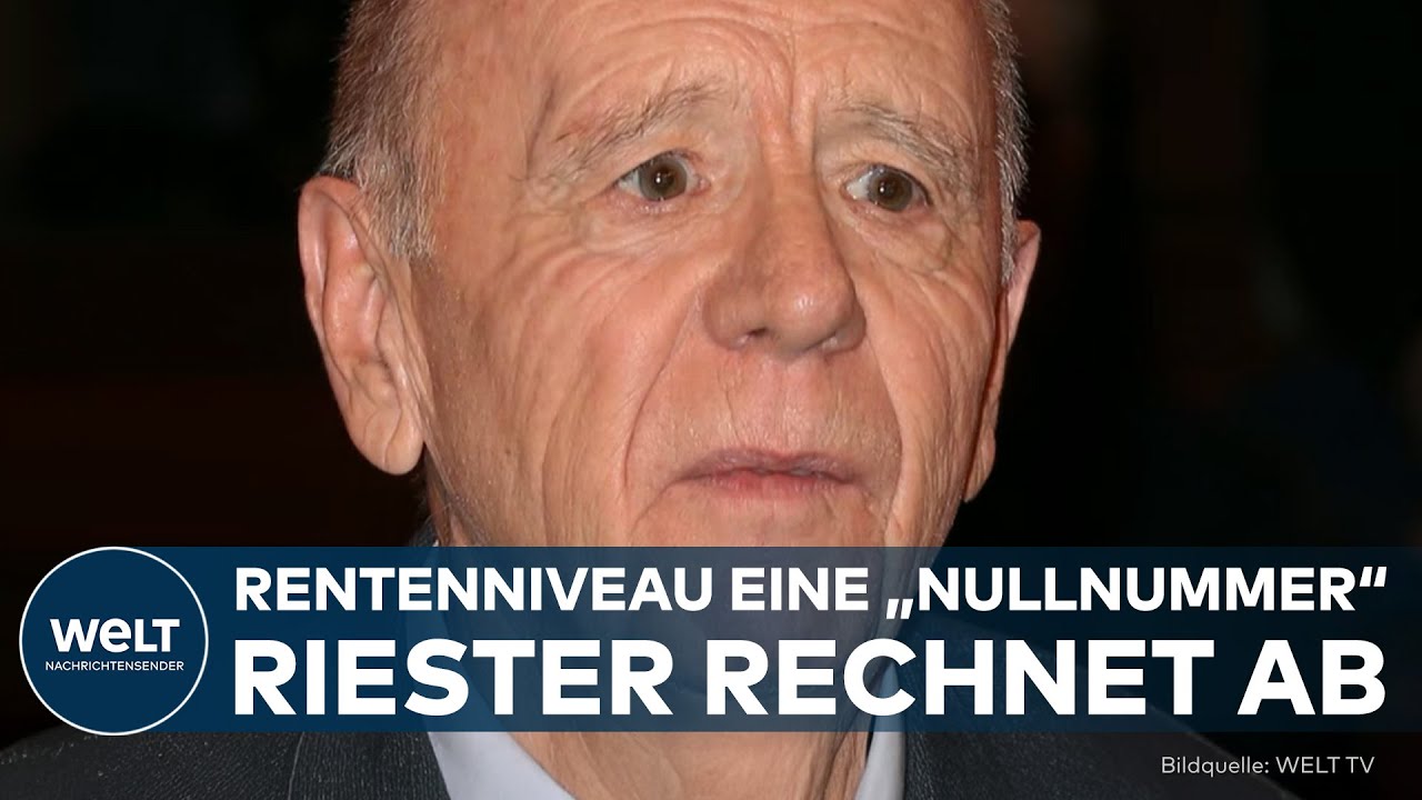 DEUTSCHLAND: Rentendebatte – Walter Riester zerlegt das Rentenniveau als „Nullnummer“!