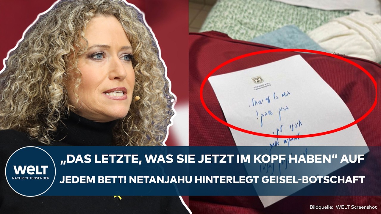 ISRAEL: Auf jedem Bett! Netanjahu hinterlegt handschriftliche Botschaft für zurückkommende Geiseln!