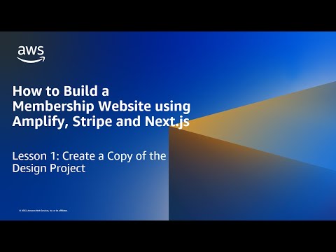 How to Build a Membership Website using Amplify,Stripe & Next.js:Create a Copy of the Design Project
