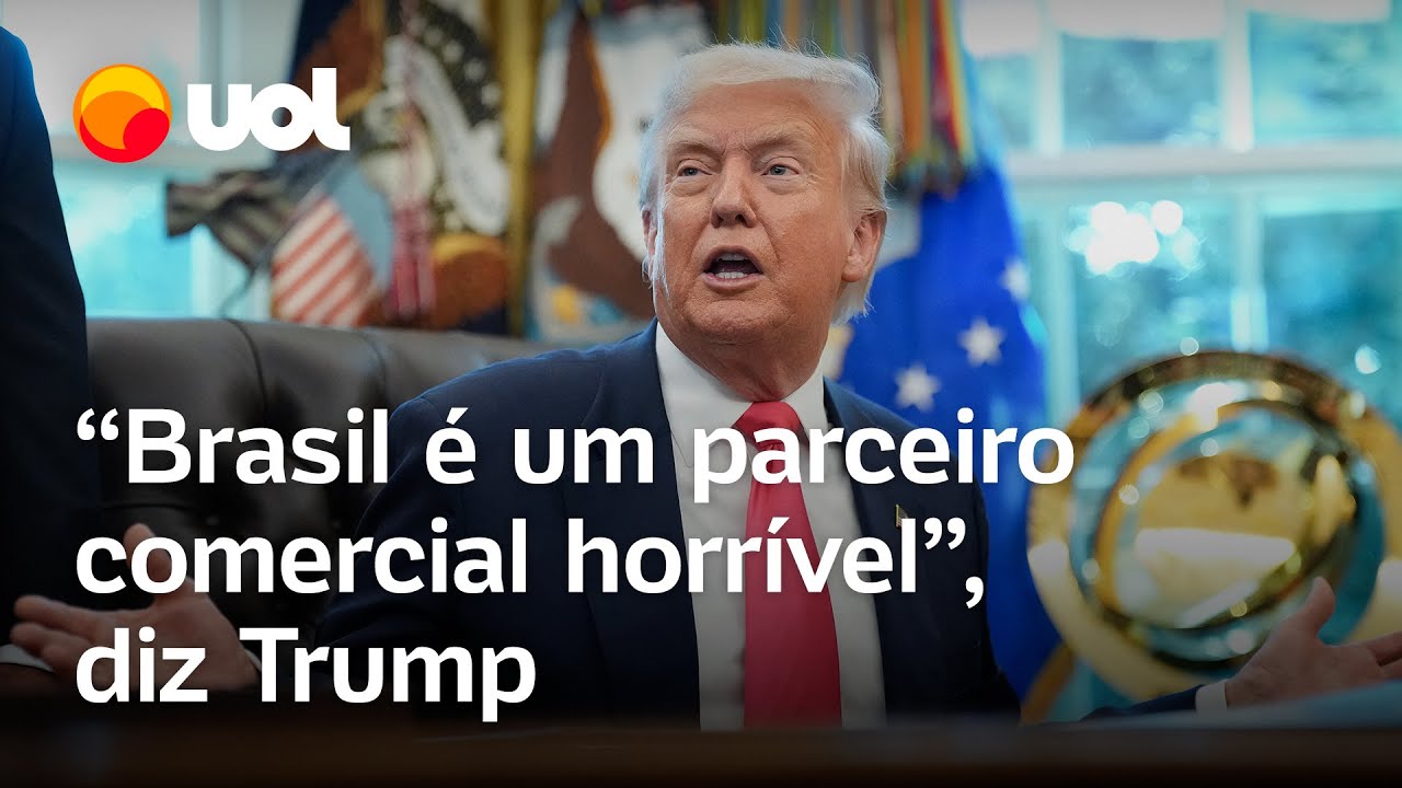 Trump diz que Brasil é parceiro comercial horrível e que Bolsonaro sofre execução política