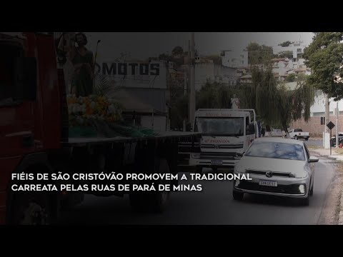 Vídeo: Fiéis de São Cristóvão promovem a tradicional carreata pelas ruas de Pará de Minas