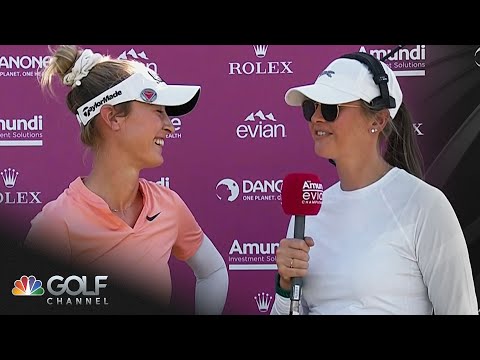 Nelly Korda interviewed by sister Jessica after 4 under Amundi Evian Champ. Thursday | Golf Channel