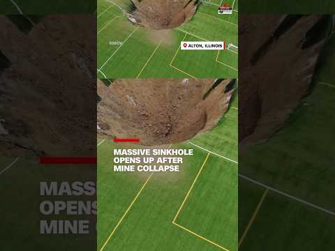 Massive sinkhole opens up after mine collapse