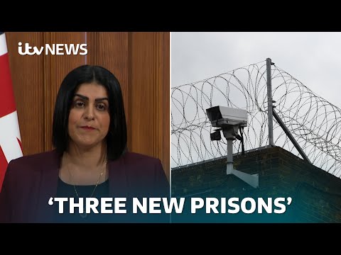 Government announces funding to build three new prisons to end 'cycle of crisis' | ITV News