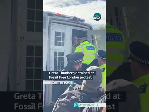 Greta Thunberg arrested in London #itvnews #news #uk