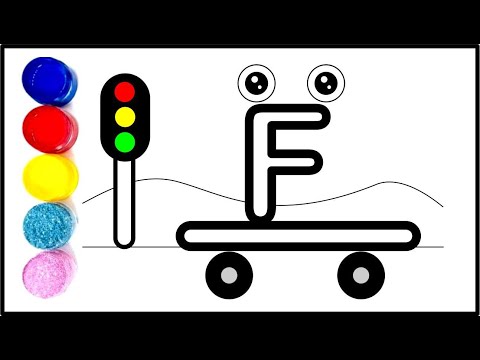 Letter F Drawing for Beginners | How to Draw Cute Letter F | ABC Letter F Drawing