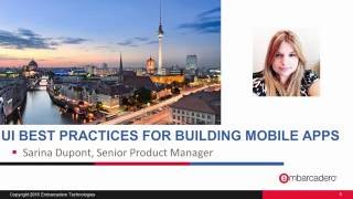 Getting Started Building Mobile Apps - Part 3 - UI Best Practices - Sarina Dupont