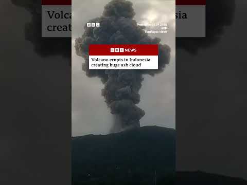Indonesia's Mount Marapi erupted, sending ash 1.5km into the air. #Indonesia #Volcano #BBCNews