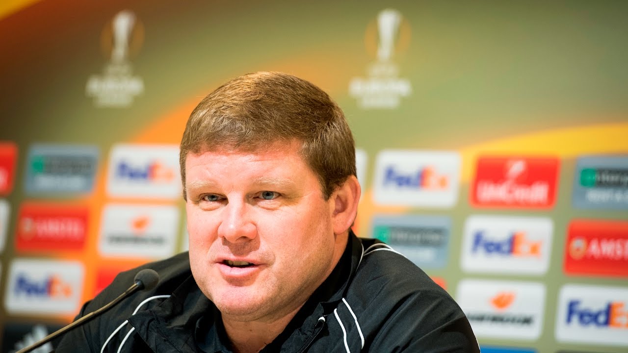 Persconferentie KAA Gent- KRC Genk met Hein Vanhaezebrouck