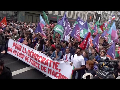 Thousands in France protest against Macron's choice of prime minister