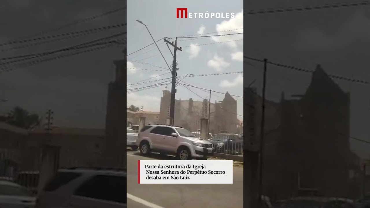 Parte da estrutura da Igreja Nossa Senhora do Perpétuo Socorro desaba em São Luiz