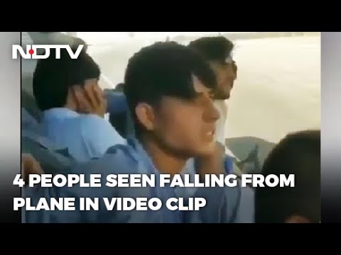 Selfie video of Afghan people sitting on US plane wing prior to fall off mid-air Selfie video of Afghan people sitting on US plane wing prior to fall off mid-air