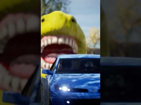 Pac-man Chasing Cars #pacman #mario #shorts