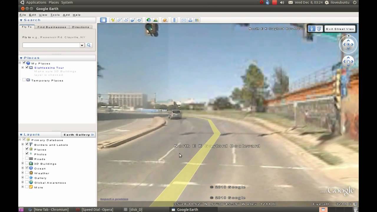 Google Earth 6 With real time StreetView On Ubuntu Linux YouTube