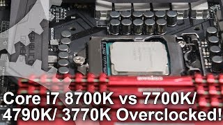 Core i7 8700K vs Core i7 7700K/ i7 4790K/ i7 3770K 4.5GHz OC Játék Benchmarkok