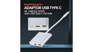 Pratinjau video produk Taffware USB Type C 3.1 to USB 3.0 HDMI USB Type C - HPQ1034