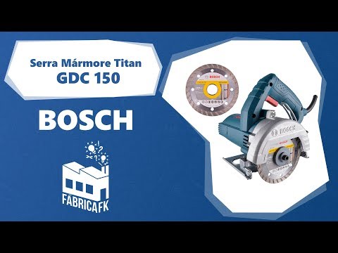 Serra Mármore TITAN 1500W Com 2 Discos GDC150 Bosch - 220V - Vídeo explicativo