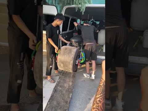 Formula 1 Tire Tesla Motor on E-scooter 0-100kmh 1.7 sec! #shorts #short #escooter #tesla