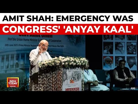 Home Minister Amit Shah Slams Congress For Emergency, Calls It 'Anyay Kaal' | India Today News