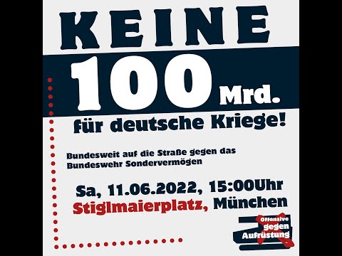 Nein zum 100 Milliarden Sondervermögen für die Bundeswehr